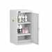 Probe Acid and Alkaline Chemical COSHH Small Steel Cabinet, External Dimensions H 890 x W 460 x D 460 (mm), Supplied with 2 Adjustable Shelves